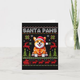 Frauen Pembroke Welsh Corgi Santa Pfoten Frohe Wei Karte