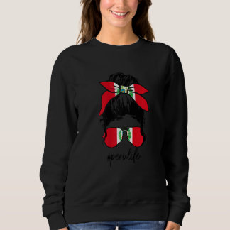 Frauen Peru Leben Peruanische Flagge Pride Girl Hi Sweatshirt