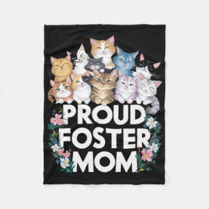 Frauen Pflegemutter Katze Adoptieren T-Shirt Stolz Fleecedecke