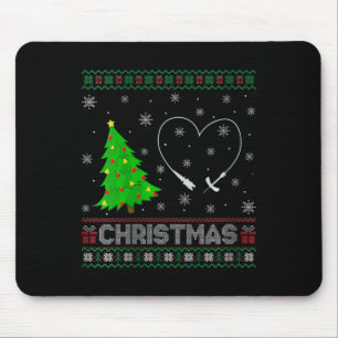 Frauen Phlebotomist Xmas Tree Lighting Ugly Christ Mousepad
