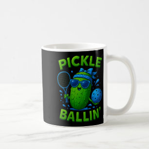 Frauen-Pickle-Ballin'-süßer-Pickle-Ball, lustiges  Kaffeetasse