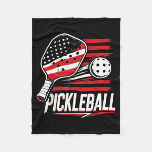 Frauen Pickleball 4. Juli Amerikanische Flagge Fleecedecke