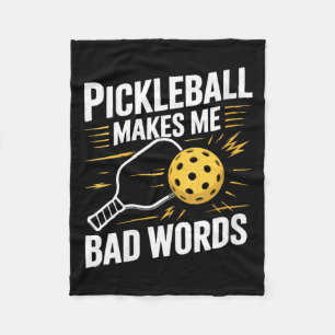 Frauen-Pickleball bringt mich dazu, schlechte Wört Fleecedecke