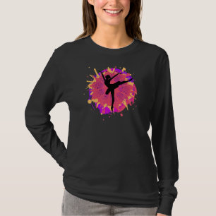Frauen Pink Ballett Tanz Motivierend Schmerz T-Shirt