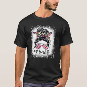 Frauen Pink Leopard Mama Leben gebleicht S Mutter' T-Shirt