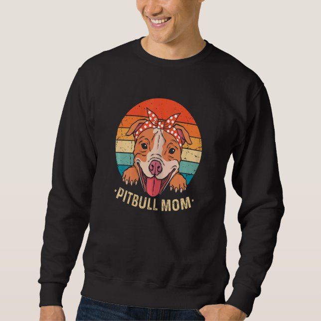 Frauen Pitbull Mama Pit Bull Dog 7 Sweatshirt (Vorderseite)