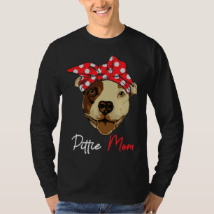 Frauen Pittie Mama Pitbull Dog Liebhaber Sonnenfam T-Shirt