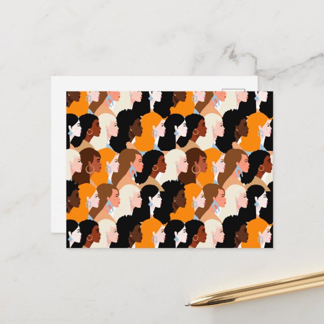 Frauen Postkarte (Vorderseite/Rückseite Beispiel)