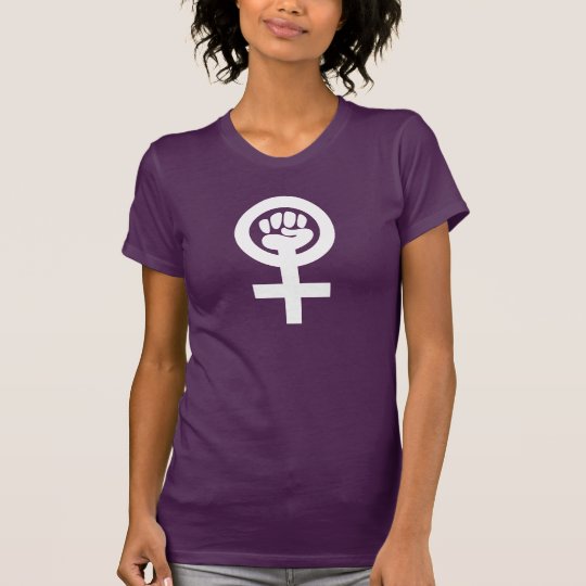 Frauen-Power-feministische Faust (weiß) T-Shirt