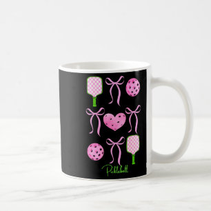 Frauen präppy rosa Pickleball-Shirt Mädchen lieben Kaffeetasse