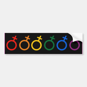 FRAUEN PRIDE COLORS -.pnng Autoaufkleber