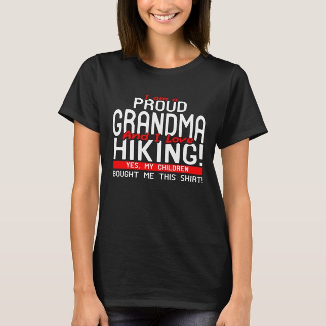 Frauen Proud Oma Lieben Wandern Sticks m T-Shirt (Vorderseite)