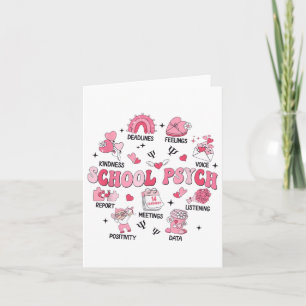 Frauen Psychologin der Hochschule Retro Valentines Karte