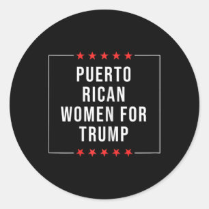 Frauen puerto-ricanische Frauen für Trump Runder Aufkleber