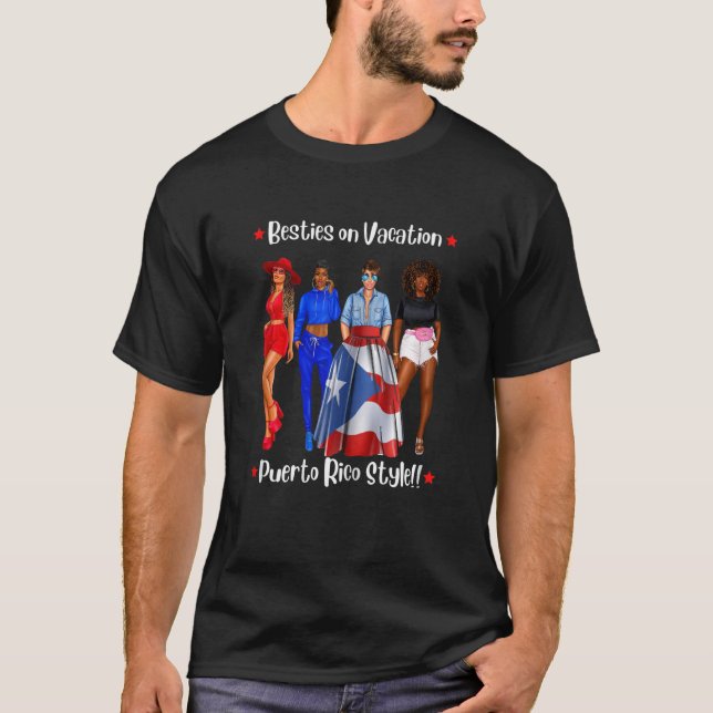 Frauen Puerto Rico Girls Tour Batcherlotte Party H T-Shirt (Vorderseite)