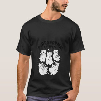 Frauen Purranormale Kreativität Niedlich Cat Ghost T-Shirt