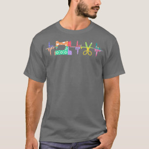 Frauen Quilter Nähen Herzschlag zum Überwinden von T-Shirt