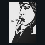 Frauen Rauchen Abstrakte Schwarz-Weiß-Originalkuns Künstlicher Leinwanddruck<br><div class="desc">Frauen Rauchen Abstrakt Schwarz-Weiß-Tinte zeichnend Original-Imitate Canvas Print</div>