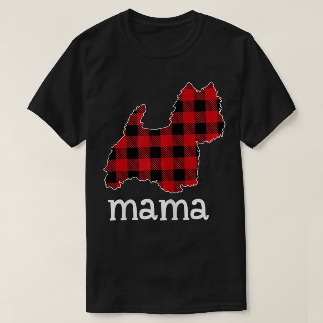 Frauen Red Kariert Westie Dog Lover Christmas Matc T-Shirt (Design vorne)