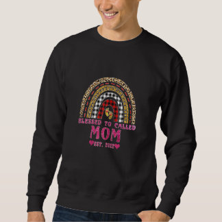 Frauen Regenbogen gesegnet, um Mama zu nennen Sweatshirt