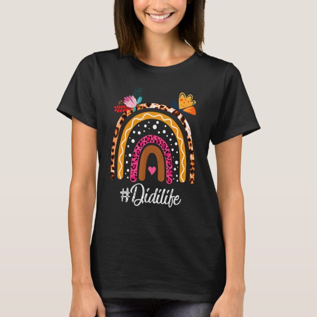 Frauen Regenbogen Leopard Didi Leben für den Mutte T-Shirt (Vorderseite)