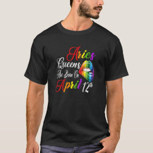 Frauen Regenbogenlippen Queens sind am 12. April G T-Shirt