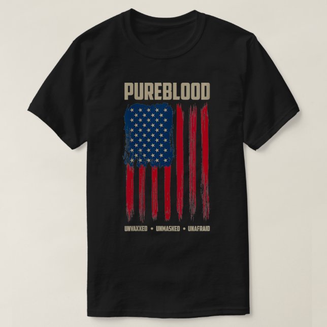 Frauen reinblütige amerikanische Flagge reinblutge T-Shirt (Design vorne)