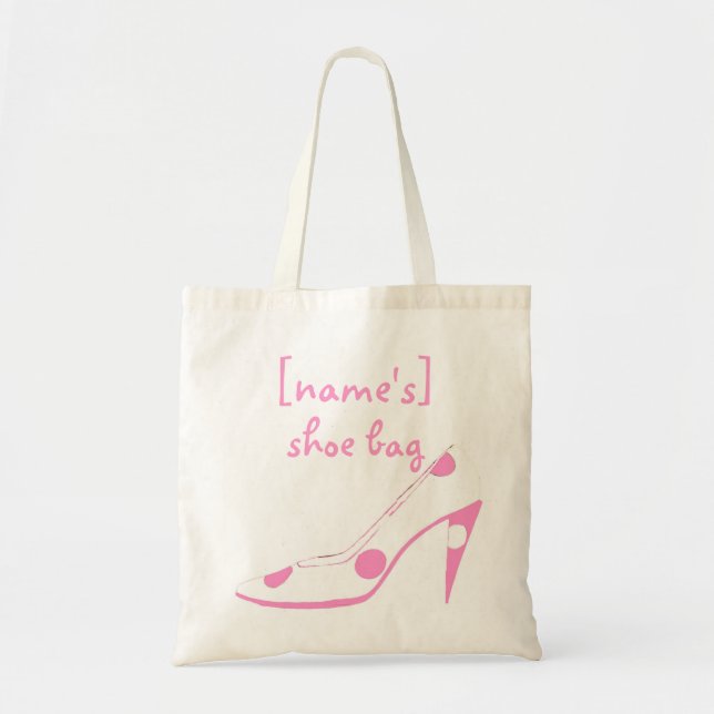 Frauen-Reisend-Schuh-Schutz-Tasche - Rosa Tragetasche (Vorne)