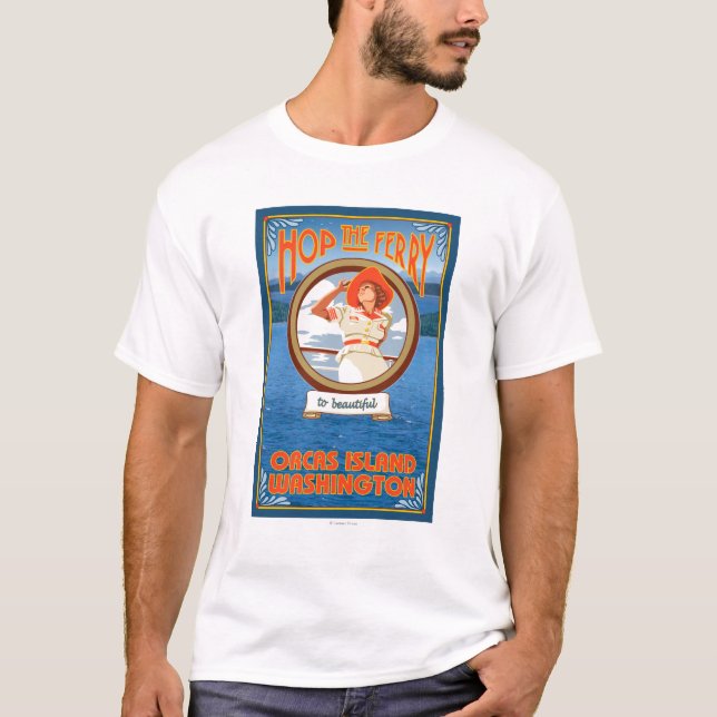 Frauen-Reitfähre - Schwertwale Insel, Washington T-Shirt (Vorderseite)