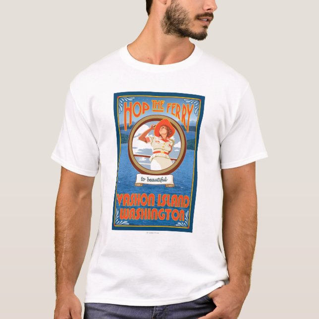 Frauen-Reitfähre - Vashon Insel, Washington T-Shirt (Vorderseite)