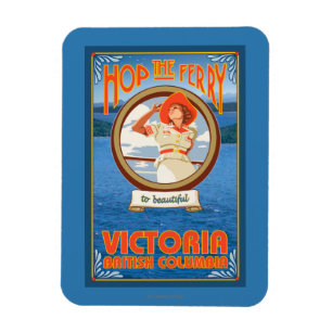 Frauen-Reitfähre - Victoria, BC Kanada Magnet