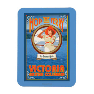 Frauen-Reitfähre - Victoria, BC Kanada Magnet