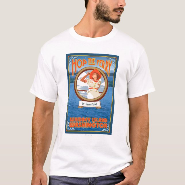 Frauen-Reitfähre - Whidbey Insel, Washington T-Shirt (Vorderseite)