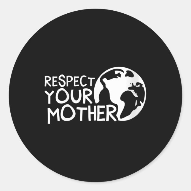 Frauen respektieren Mutter, Erde, Natur, Runder Aufkleber (Vorderseite)