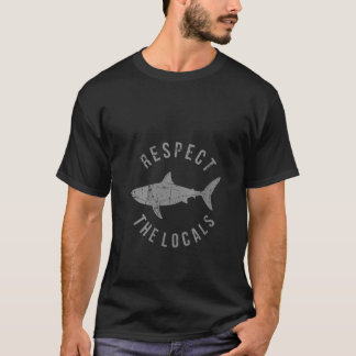 Frauen Respektiert die Einheimischen Hai Ozean Tie T-Shirt