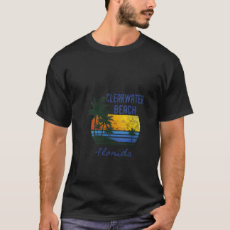 Frauen Retro Coole Clearwater Beach gestörter Flor T-Shirt