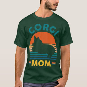 Frauen Retro Corgi Mama Hund Mutter Besitzer des H T-Shirt