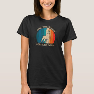 Frauen Retro Dobermann Dog Design für Oma Mot T-Shirt