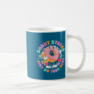 Frauen Retro Donut Stress Nur Grafik Kunst Kaffeetasse