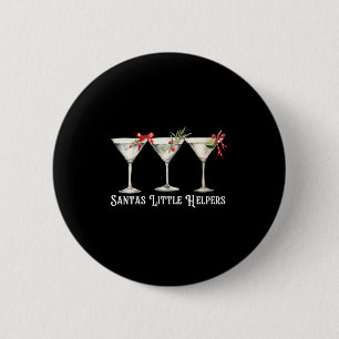 Frauen Retro Lustiger Santas Kleiner Helfer Martin Button