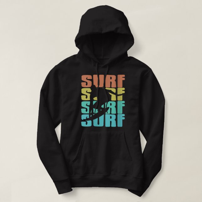 Frauen Retro Vintag Surfing Geschenk 663 Hoodie (Design vorne)