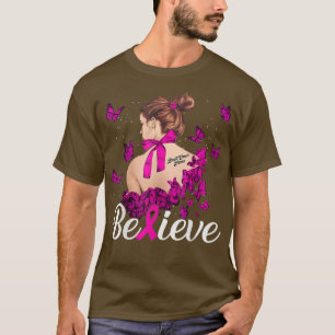 Frauen-Ribbon Brustkrebs-Krieger-Sensibilisierung T-Shirt