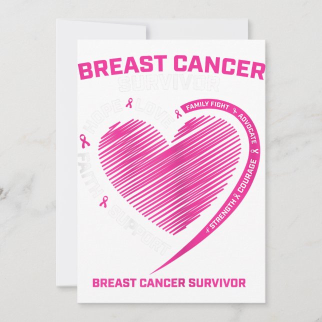Frauen Rosa Brustkrebs Überlebende geben Frauen Ma Ankündigung (Vorderseite)