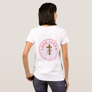 Frauen Rosa Jesus T-Shirt