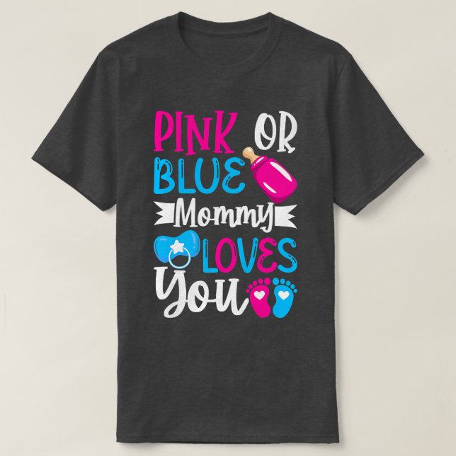 Frauen Rosa oder Blau Mommy Lieben Sie - Mama zu s T-Shirt (Design vorne)