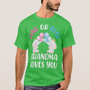 Frauen Rosa oder Blau Oma Lieben Sie Baby Elephan T-Shirt