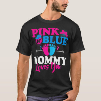 Frauen Rosa oder blaue Mami-Lieben Sie Geschlecht  T-Shirt