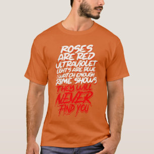 Frauen Rosen sind rot ultraviolette Lichter sind b T-Shirt