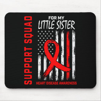 Frauen Roter Little Schwester Herzerkrankung Bewus Mousepad