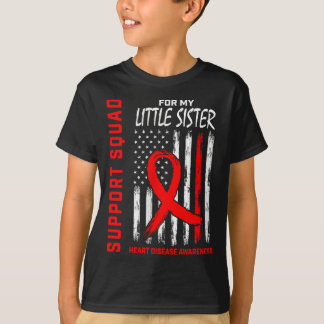 Frauen Roter Little Schwester Herzerkrankung Bewus T-Shirt